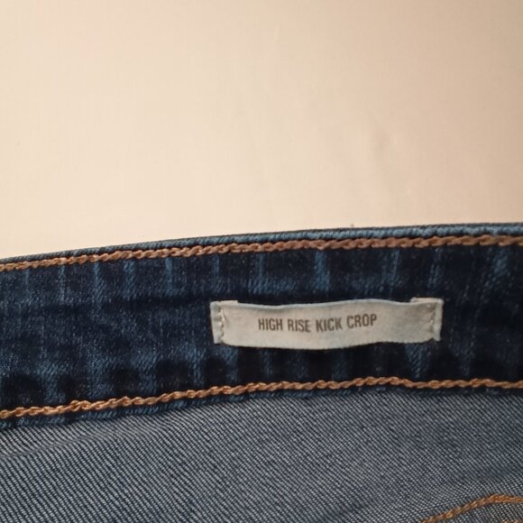Harper Heritage Jeans Size 28/6 High Rise Kick Crop Medium Dark Wash - Picture 6 of 10